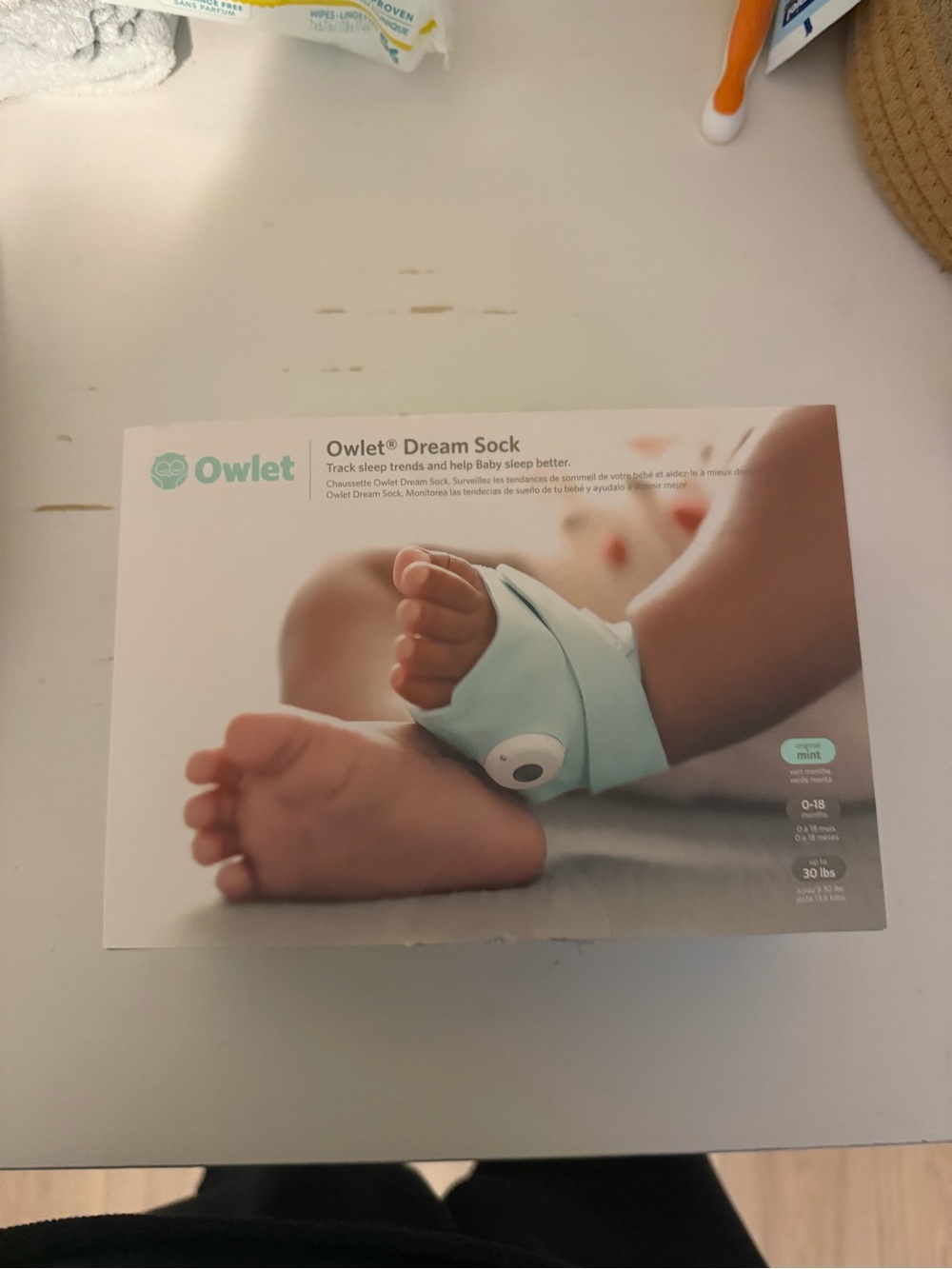 Owlet Dream Sock Baby Sleep Tracker in Mint